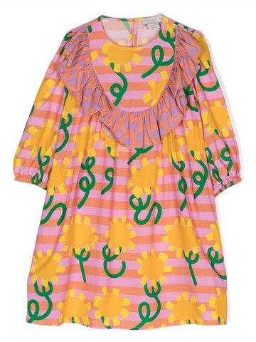 Stella McCartney Kids - sunflower-print dress - kids - Lyocell/Sustainable Viscose - 6 - Pink
