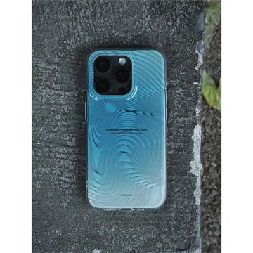 Unliplan 原創設計藍色雙層IMD手機殼適用蘋果17/16iphone15promax14新款超好看小眾情侶款保護套外殼韓系ins