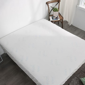 eyah 宜雅 瑞士防蹣抗菌生醫級天絲床包式保潔墊  150 x 186cm  白色
