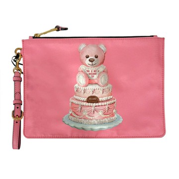 MOSCHINO 莫斯奇諾 蛋糕泰迪熊手拿包 糖果粉(2A8444-8213-1207PK)