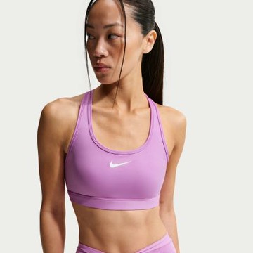 NIKE 運動內衣 女 中度支撐 慢跑 瑜珈 訓練 AS W NK SWSH MED SPT BRA 粉 DX6822-503 (3X1006)