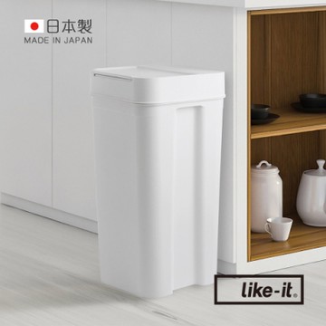日本like-it 日製落地型按壓式密封防臭垃圾桶-45L
