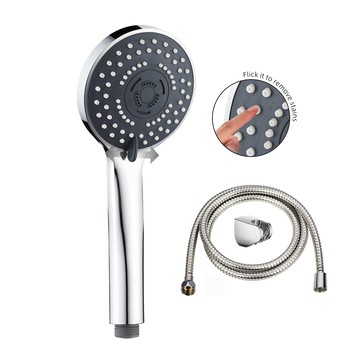 【CERAX 洗樂適衛浴】鉻色沐浴蓮蓬頭+150公分不鏽鋼沐浴軟管+鉻色掛座(SH-2047-SET)