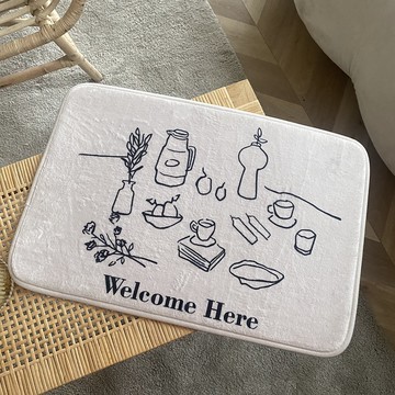 風可愛卡通地毯家用浴室吸水家居墊裝飾地墊創意有趣臥室機器織造