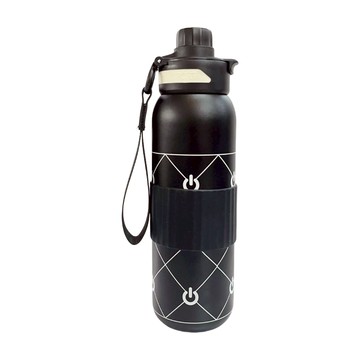 【Aloka】鈦動杯 運動保溫杯 600ml (格紋-黑)