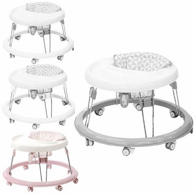 歩行器 ベビー ハピネスウォーカー ヤトミ 赤ちゃん テーブル付き 折りたたみ 円形 ウォーカー ベビー グレー ホワイト ピンク 通販 Lineポイント最大0 5 Get Lineショッピング