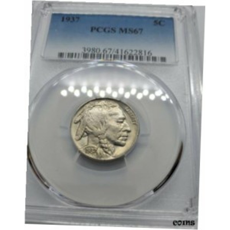 品質保証書付】 アンティークコイン NGC PCGS 1937 Buffalo Nickel