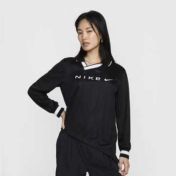 【NIKE】AS W NSW CLLCTN DF JQRD LS JSY 女 長袖上衣 黑色-FV7539010