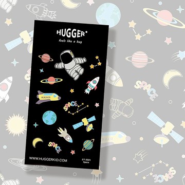 HUGGER 割型貼紙 圖樣-外太空宇宙 星球 space 防水不乾膠貼紙