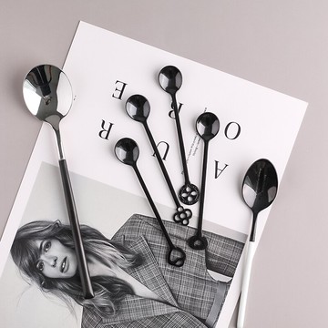 日式湯勺陶瓷小勺子家用喝湯調羹大號長柄瓢羹湯匙餐廳商用【林之色】