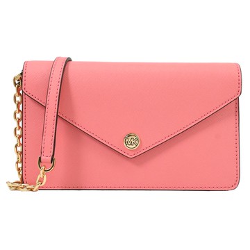 MICHAEL KORS Jet Set Travel 信封式翻蓋WOC斜背包.玫瑰粉