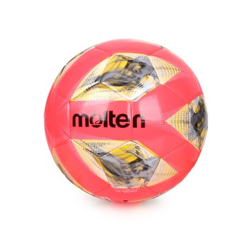 molten #5合成皮足球-訓練 5號球 螢光粉黃銀