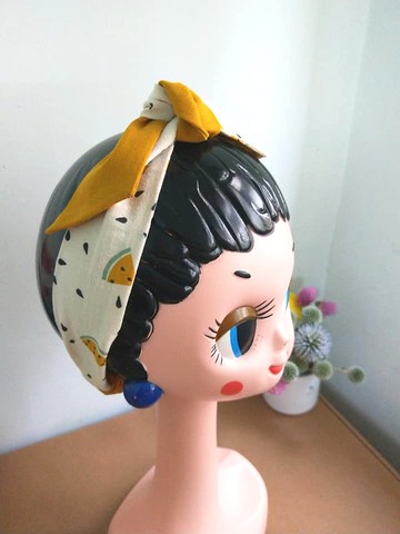 綁式髮帶-鬆緊-小玉西瓜咬一口