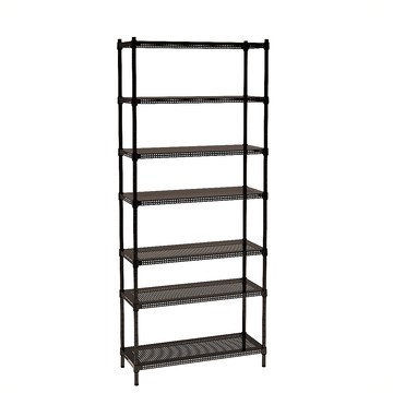 [客尊屋]粗管/沖孔/35x90x210hcm 黑武士沖孔 七層架黑武士