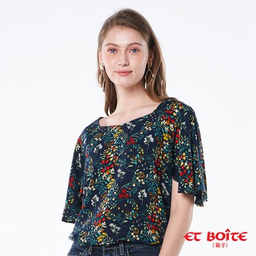 BLUE WAY ET BOiTE 箱子-碎花甜心領襯衫