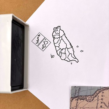 台灣地圖印章 光敏連續印章