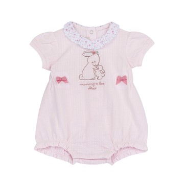 花園派對-花朵荷葉領短袖兔裝