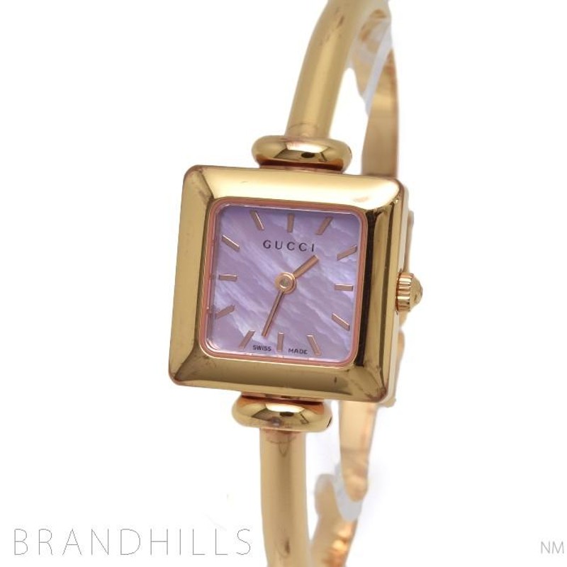 グッチ 腕時計 レディース 1900L クォーツ PGP ピンクシェル文字盤  