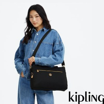 Kipling 墨黑金拉桿行李袋電腦包-ELYSIA WORK S