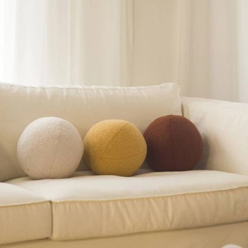 寶島家居~簡約圓形抱枕 丸子球形抱枕 腰靠墊 毛絨圓球抱枕 腰枕 靠枕 靠腰枕 腳靠墊 抱枕 坐墊 靠墊 兒童玩具拍照道