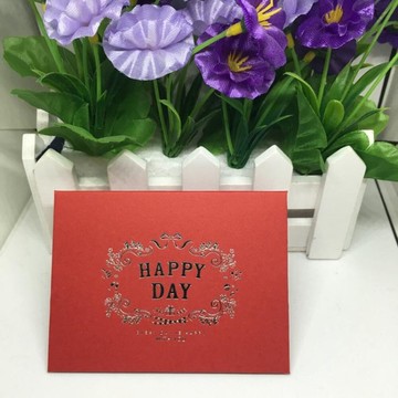 燙金信封  紅卡燙金個性迷你信封銀行卡套西式高檔小信封祝福購物信封  瑪麗蘇