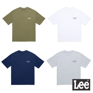 Lee 前後LOGO短T 男女適穿 白色 深藍 灰色 軍綠 LB502104