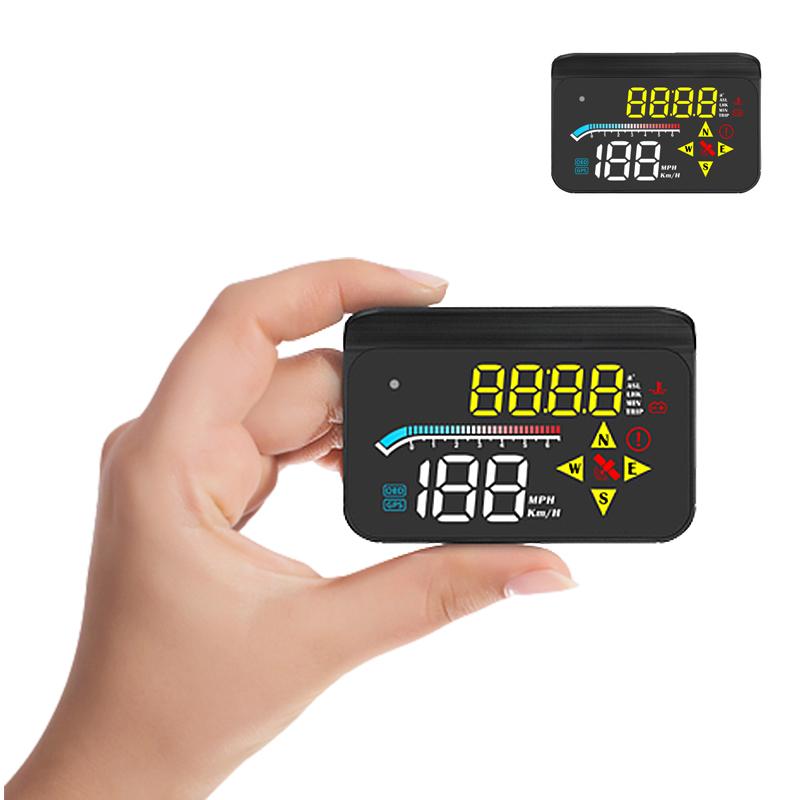 OBD2 HUD ヘッドアップディスプレイ 増設 サブメーター フロントガラス照射型 反射投影 速度 エンジン回転数 警報 アラーム 自動車 OBDII 追加メーター 後付け
