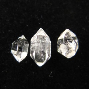 米国NY州産 ハーキマーダイヤモンド  AA＋ 原石 ３個セット 0.2g 