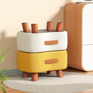 【含稅/免運】 換鞋凳門口家用玄關入戶穿鞋小凳子簡約沙發墊腳軟包客廳矮凳實木