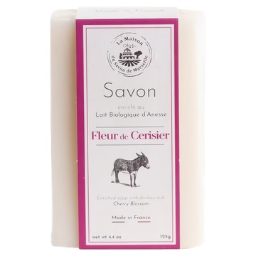 La Maison 馬賽皂之家 嫣彩櫻花極白潤膚驢奶皂 125g  1個