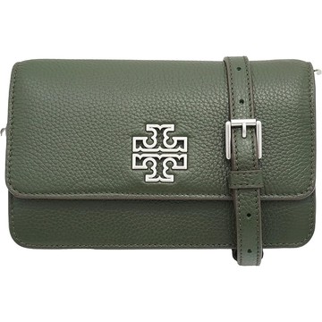 Tory Burch雙T LOGO翻蓋皮革斜背鍊包