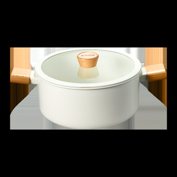 ANDY MAY2 日式櫸木柄陶瓷不沾湯鍋  20cm  單一顏色  1個