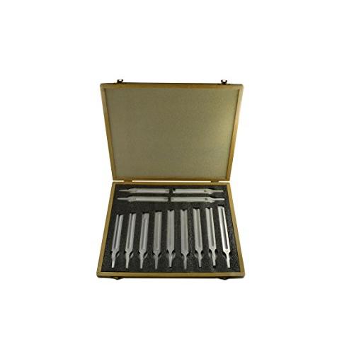 Eisco Labs 13 Piece Aluminum Tuning Fork Set in Wooden Case