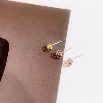 現貨專區｜交織．銀針耳環-甜心粉(BPES7-P)｜送禮精選店家★Reyna jewelry 女王飾品