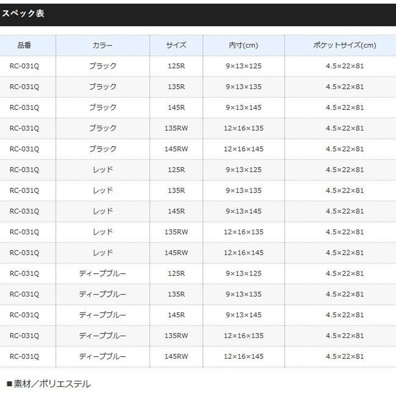 シマノ ロッドケース リールイン RC-031Q 125R レッド (O01) (S01