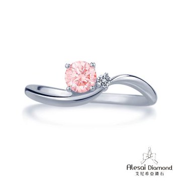 Alesai 艾尼希亞鑽石 粉紅鑽石 30分 彩鑽鑽戒 培育鑽石 (3EX 車工 粉鑽 FANCY VIVID PINK)