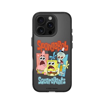 iPhone 16 Pro Clear 酷墨灰 - 海綿寶寶 SpongeBob - 驚呆了