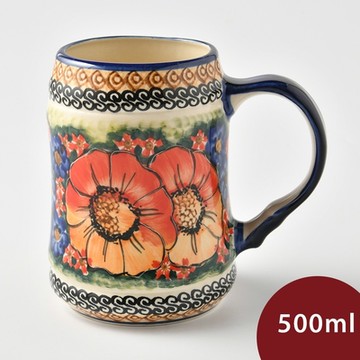 波蘭陶 滿城絕艷系列 啤酒杯 500ml 波蘭手工製