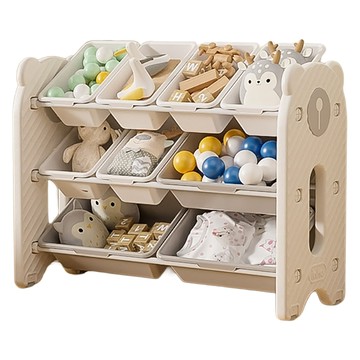 lilikoko 哩哩摳摳 熊寶收納架 組合二  3層  茉莉白