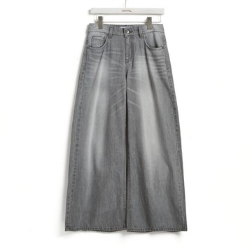 SOMETHING｜女裝｜中腰黑牛仔寬褲