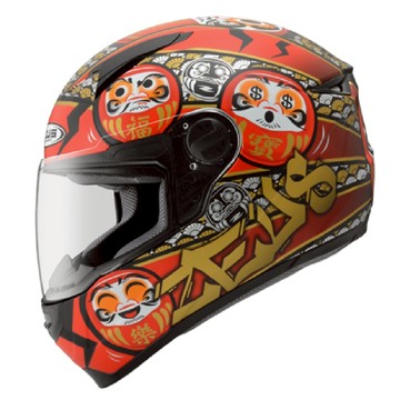ZEUS 瑞獅 ZS-811 AL35 彩繪 達摩 不倒翁 消光黑/紅 通風透氣 全罩 安全帽
