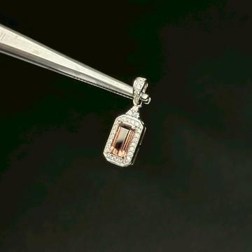 粉橘碧璽項鍊 | 碧璽 電氣石 能量滋補 財氣貴氣 天然晶礦項鍊 925純銀 S25AS01-03