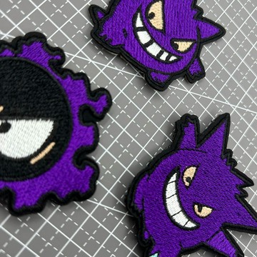 ❤️在臺好貨❤️寶可夢耿鬼刺繡魔術貼 個性DIY補丁貼 時尚修補破洞貼 戶外揹包貼