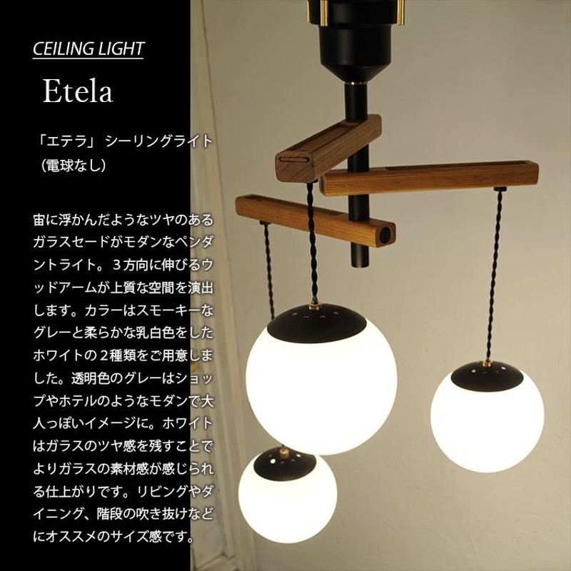 INTERFORM インターフォルム Etela エテラ シーリングライト (電球なし 