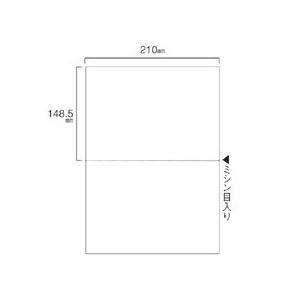 伝票 (まとめ)TANOSEE スマイル用LBP用紙A4汎用白紙 2分割 穴なし 1箱(500枚) (×2)