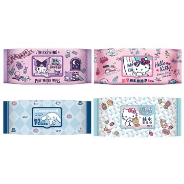 Sanrio Hello Kitty & 酷洛米 & 大耳狗 加厚款大抽數繽紛組 80 抽 X 12包 + 100 抽 X 4 包