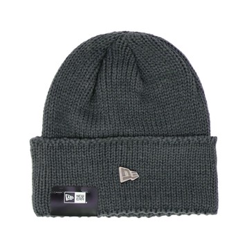 New Era 毛帽 Wide Cuff 深灰 針織 翻邊 冬季 保暖 帽子 NE60565441
