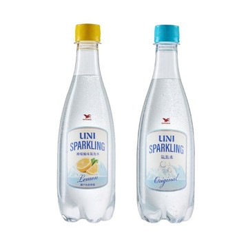 國產氣泡水 統一 UNI-SPARKLING原味/檸檬風味氣泡水500mlx24入/箱