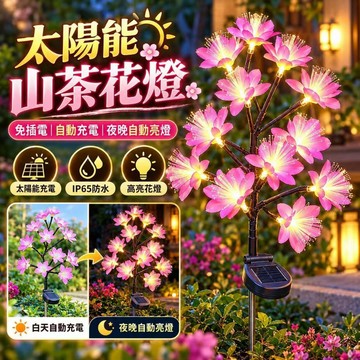 台灣現貨🎍太陽能山茶花燈 太陽能插地燈 太陽能草坪燈 太陽能感應燈 樹枝燈 茶花燈 太陽能庭園燈 太陽能裝飾燈 戶外燈
