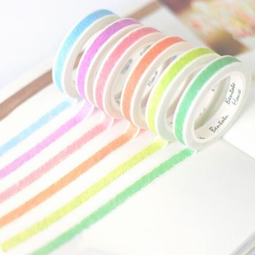 [Hare.D] 蠟筆系列 紙膠帶組 6個一組 可愛 童趣 盒裝 7mmx7m